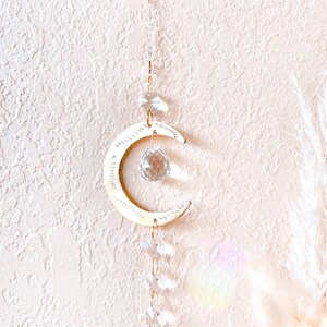 MOON SUNCATCHER | Wall Decor | Rainbow Maker | Prism | Celestial Home Decor