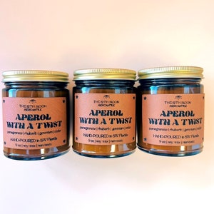 APEROL WITH a TWIST Soy Wax Candle | Gifting  | Holiday Gifts |  Gift | Cozy Vibes | Home Fragrance | Cocktails | Stocking Stuffer