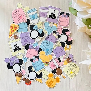 40 Assorted Disney Colorful Die-Cut Sticker Bundle