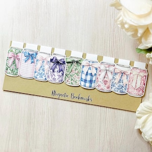 Preppy Drink Can Magnetic Bookmarks