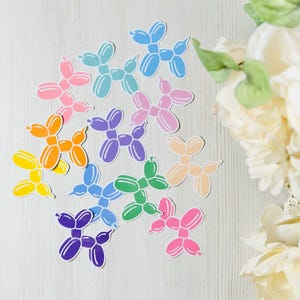 12 Assorted Balloon Dog Die-Cut Sticker Bundle