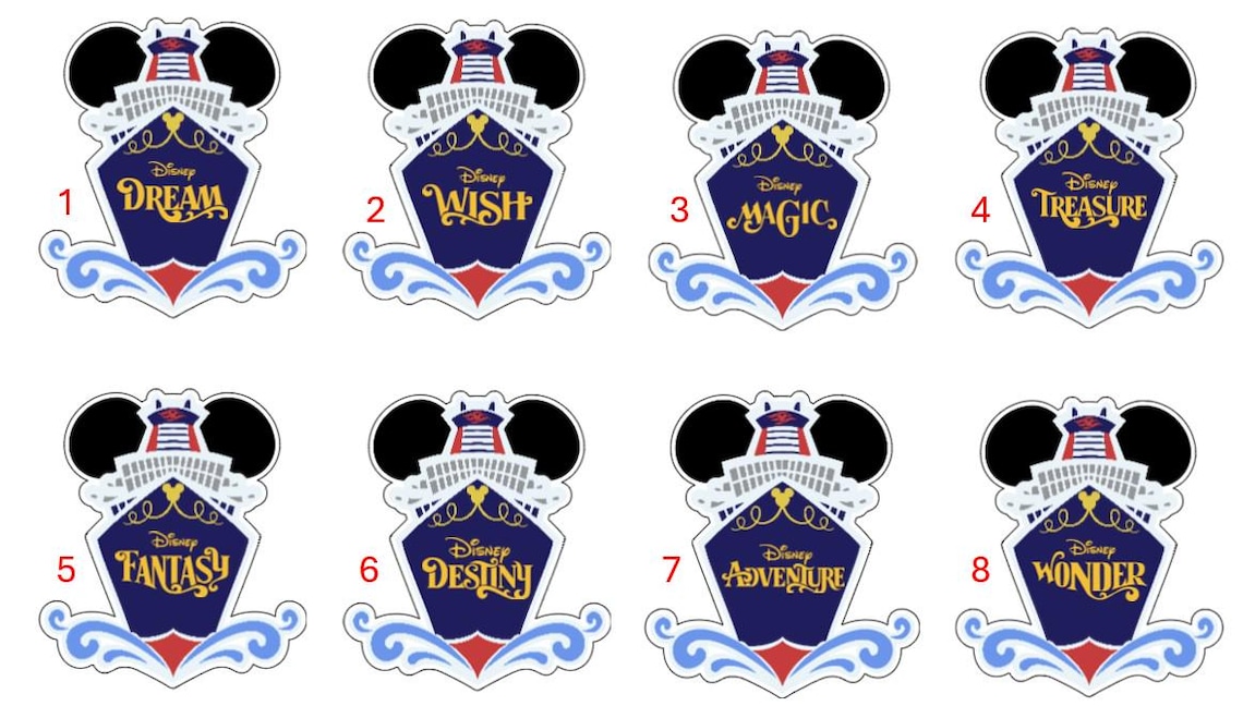 Disney Cruise Ship Stickers (BULK ORDERS AVAILABLE) - Etsy