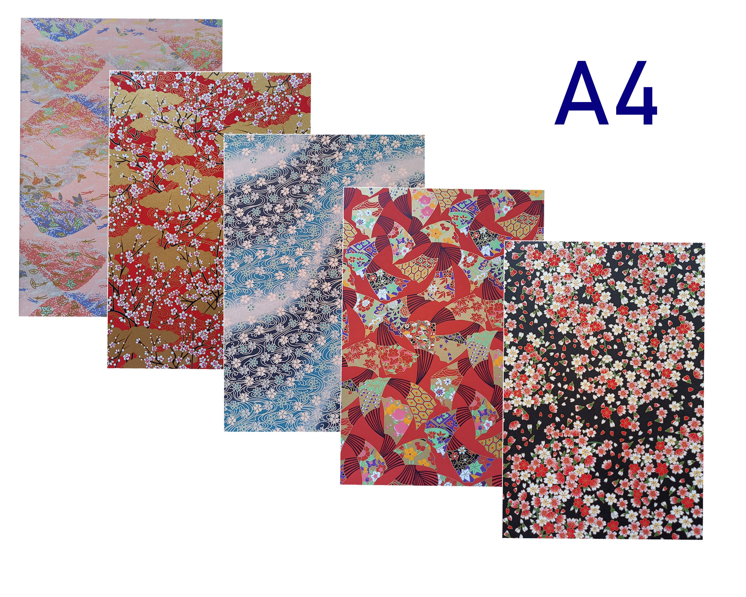 Sheets A4 origami paper origami paper chiyogami yuzen Etsy