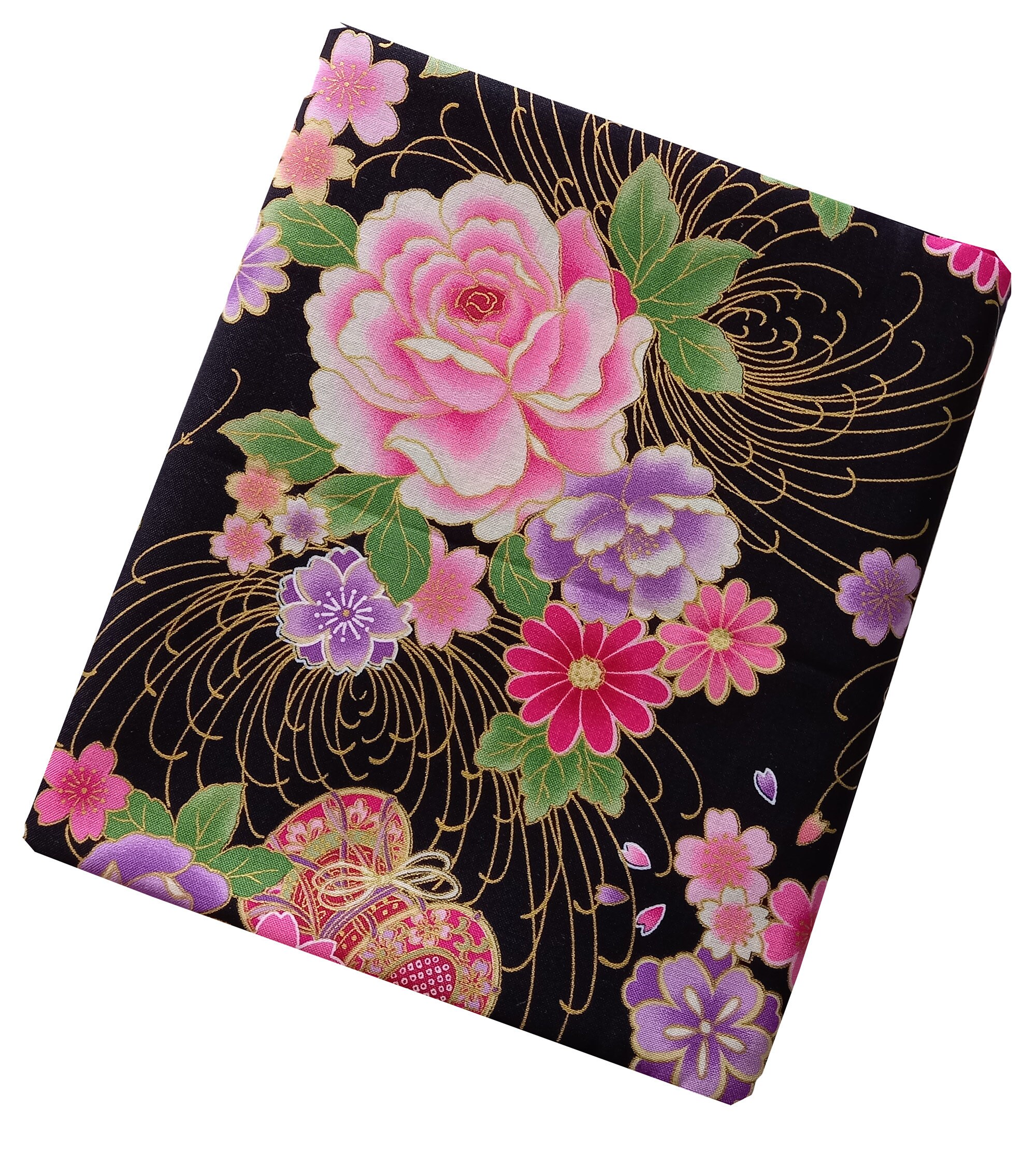 Japanese Fabric Flowers Japanese Fabrics Patchwork Fabric Etsy