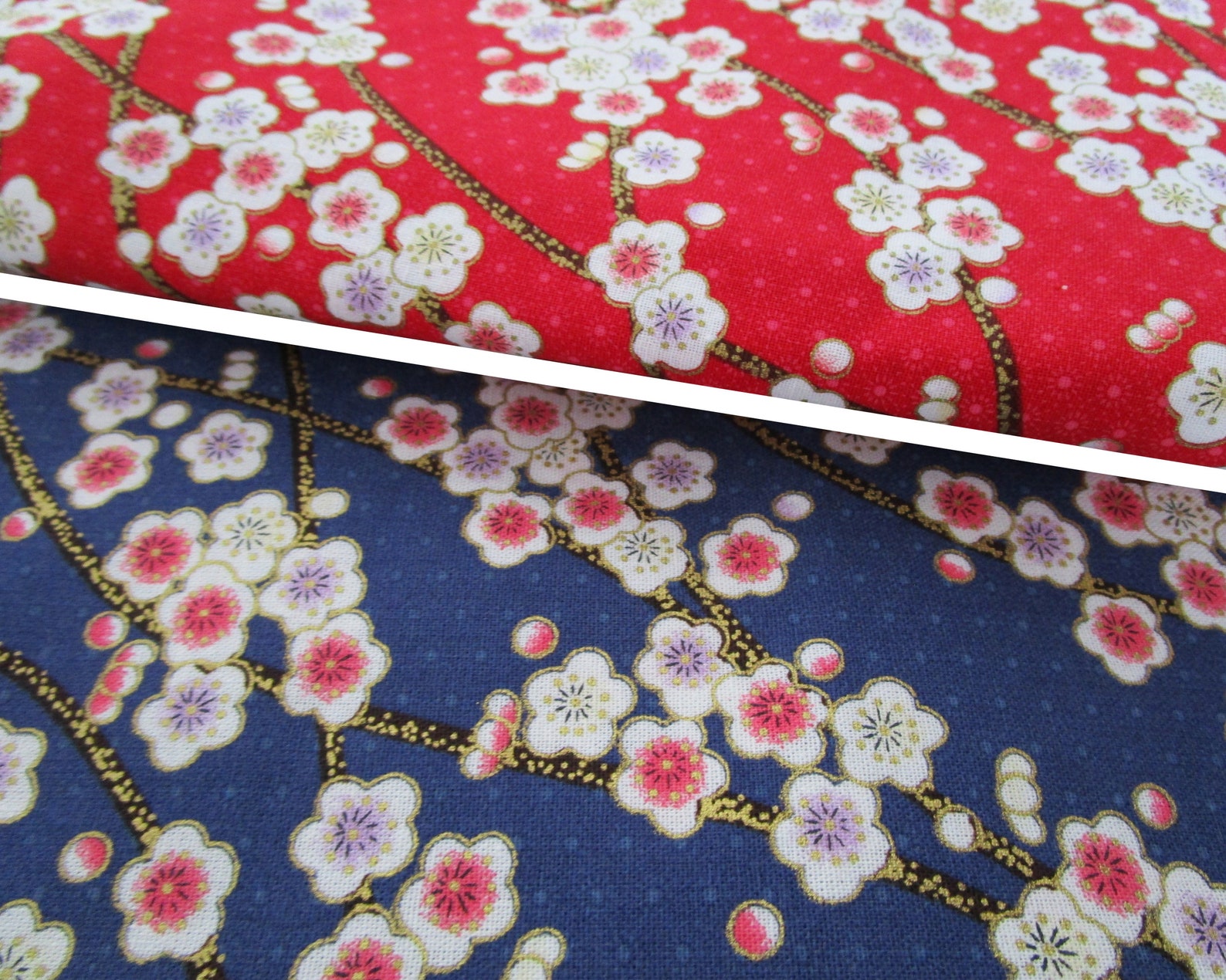 Japanese Fabric Cotton Fabric Japanese Fabric Flower Etsy