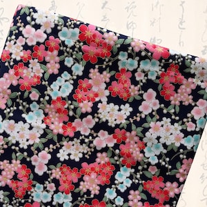 Japanese fabric, Japanese fabrics, cotton fabric, flower fabric, cherry blossoms, sakura - cotton fabric sakura branches