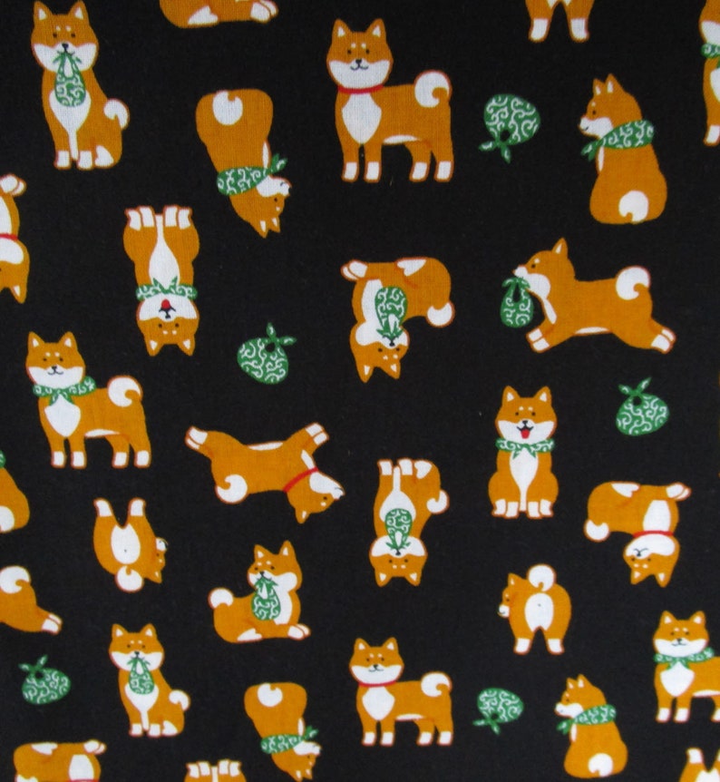Japanese fabric dog fabric Japanese fabrics Japanese dog Etsy