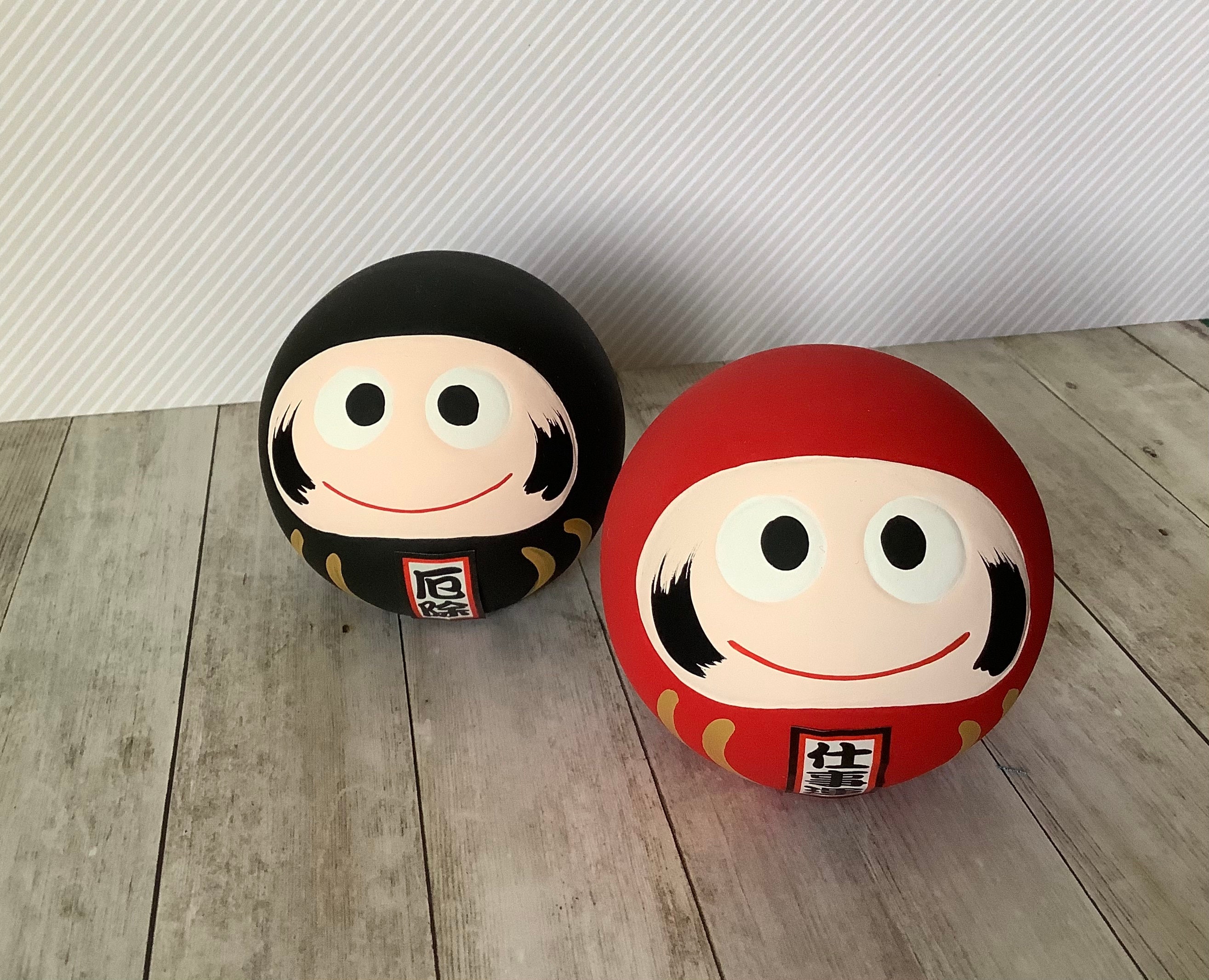 Figurine Porte-Bonheur Daruma, Terre Cuite, Fabriqué Au Japon 6 cm