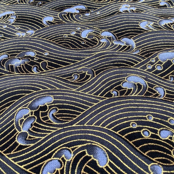 Japanese Wave Pattern Fabric
