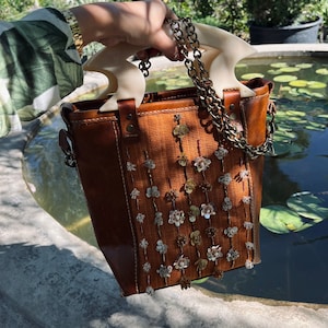 Vintage Brown Leather Bag, Limited Leather Tote Bag, Brown Leather Tote, Women Leather Bag, Handbags and Purses, Tote Bag,  Christmas Gift,