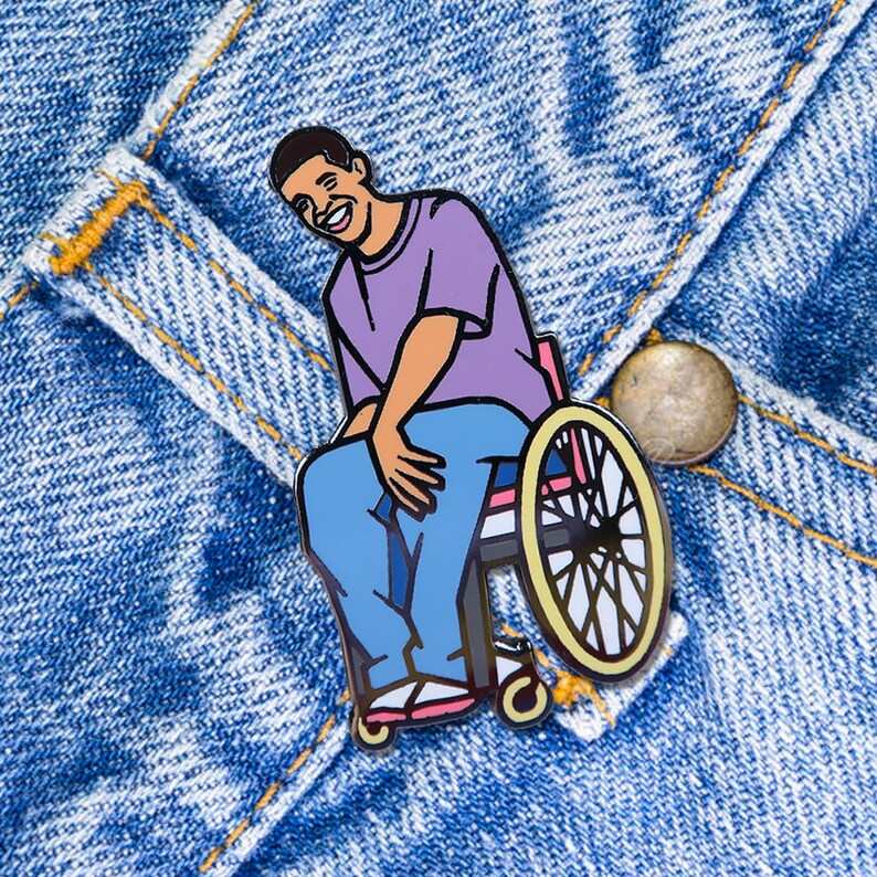 Wheelchair Jimmy Enamel Pin Flair Gift Canada Etsy