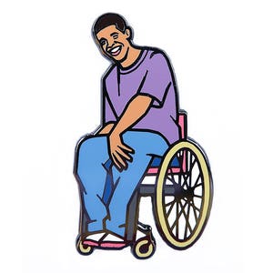 Wheelchair Jimmy - Enamel Pin - Flair - Gift - Canada - Toronto - Champagne Papi