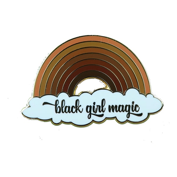 Black Girl Magic | Melanin Rainbow | Hard Enamel Pin | Magical | Flair | BGM | African American | African Descent