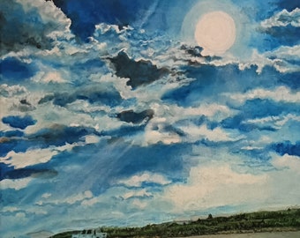 A New Blue Sky - Wandkunst - Acrylmalerei