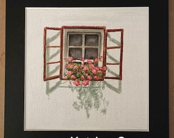 A New Window of Opportunity Wall Art - Watercolor Pencils Painting - Painting