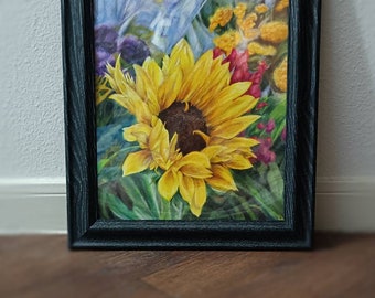 Sunflowers in the Market - Art - Original - Wall Art