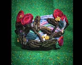 Like Bees to Roses - Textile Soft Sculpture