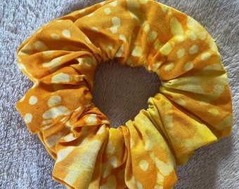 Yellow/Golden watercolor Scrunchie with hidden pocket