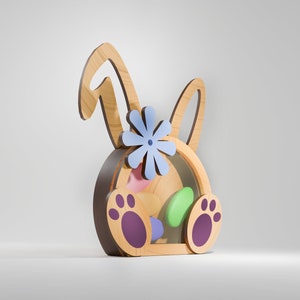 Personalisierte Osterhase Box für Pralinen - Laserschnitt-Datei, SVG Vektor-Datei - INSTANT DOWNLOAD