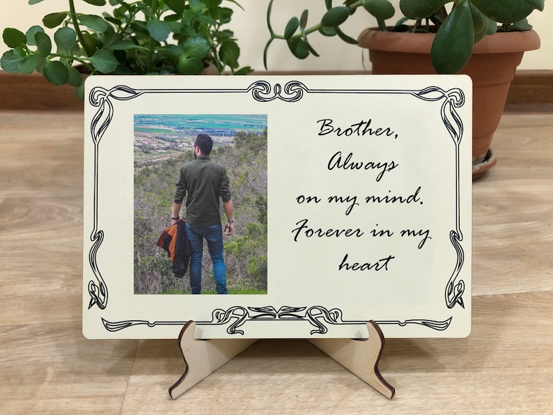 sympathy gift brother Memorial photo frame Bereavement Gift memorial gift in memory of loss of brother remembrance gift