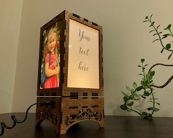 Personalized photo lantern with quote memorial lantern loss of father gift in loving memory remembrance lantern