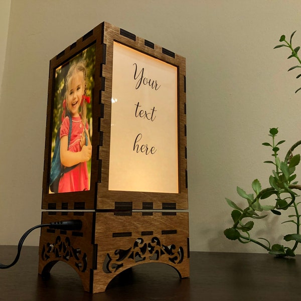 Personalized photo lantern with quote memorial lantern loss of father gift in loving memory remembrance lantern