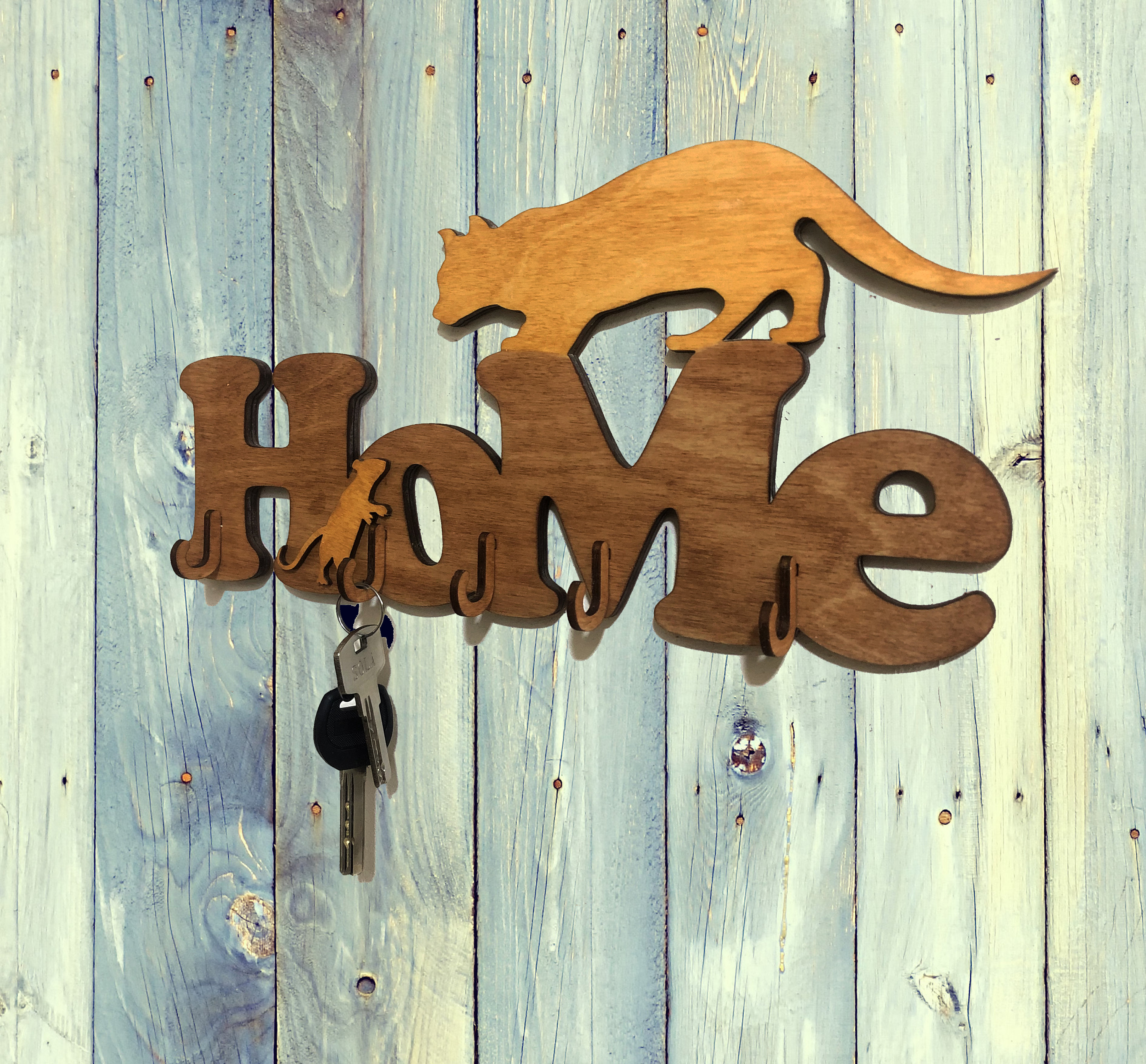 Wall key holder / Home key hanger / Key holder for wall / Cat Etsy