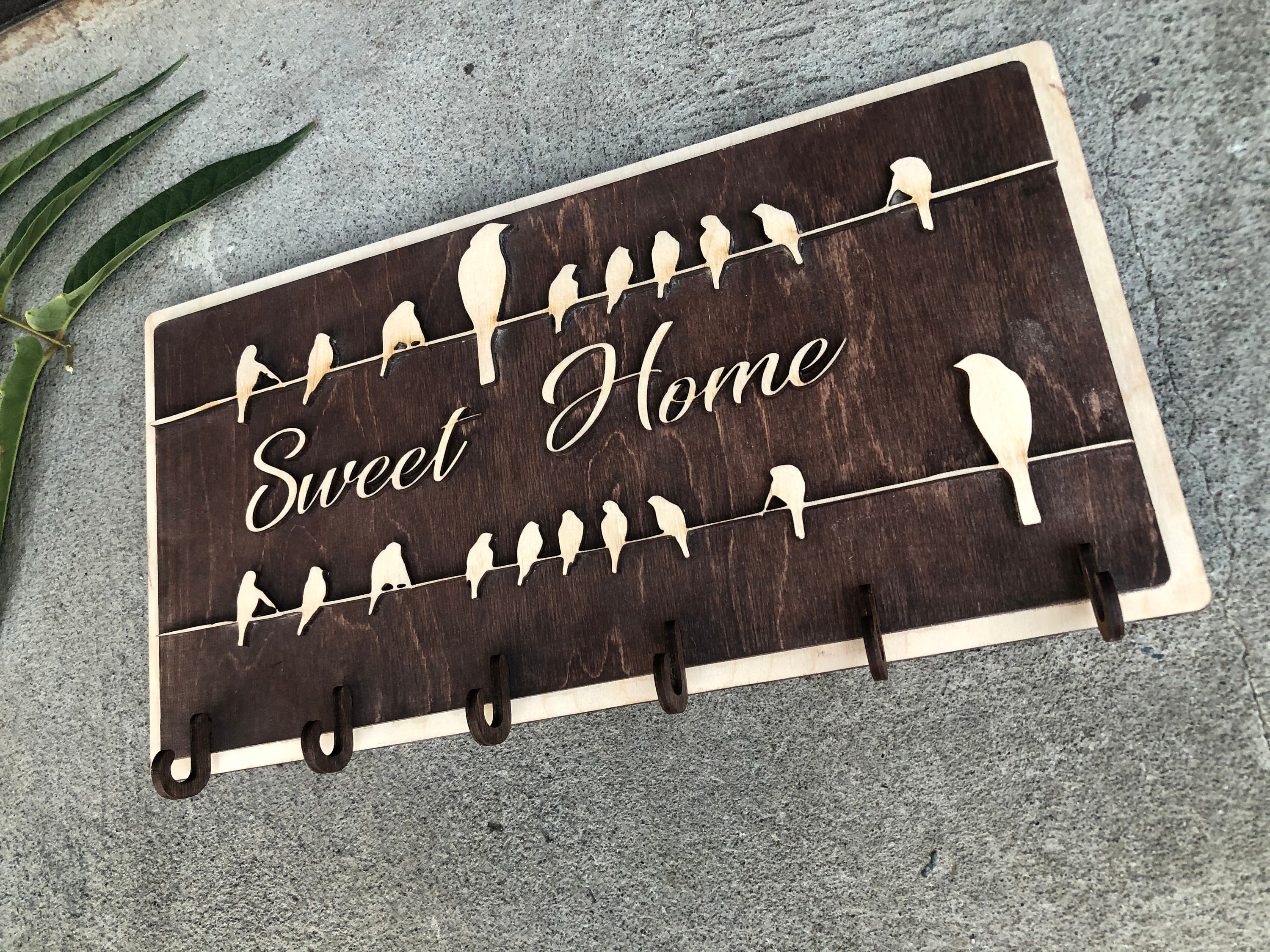 Personalized Home Sweet Home Key Holder Wedding Gifts for Etsy