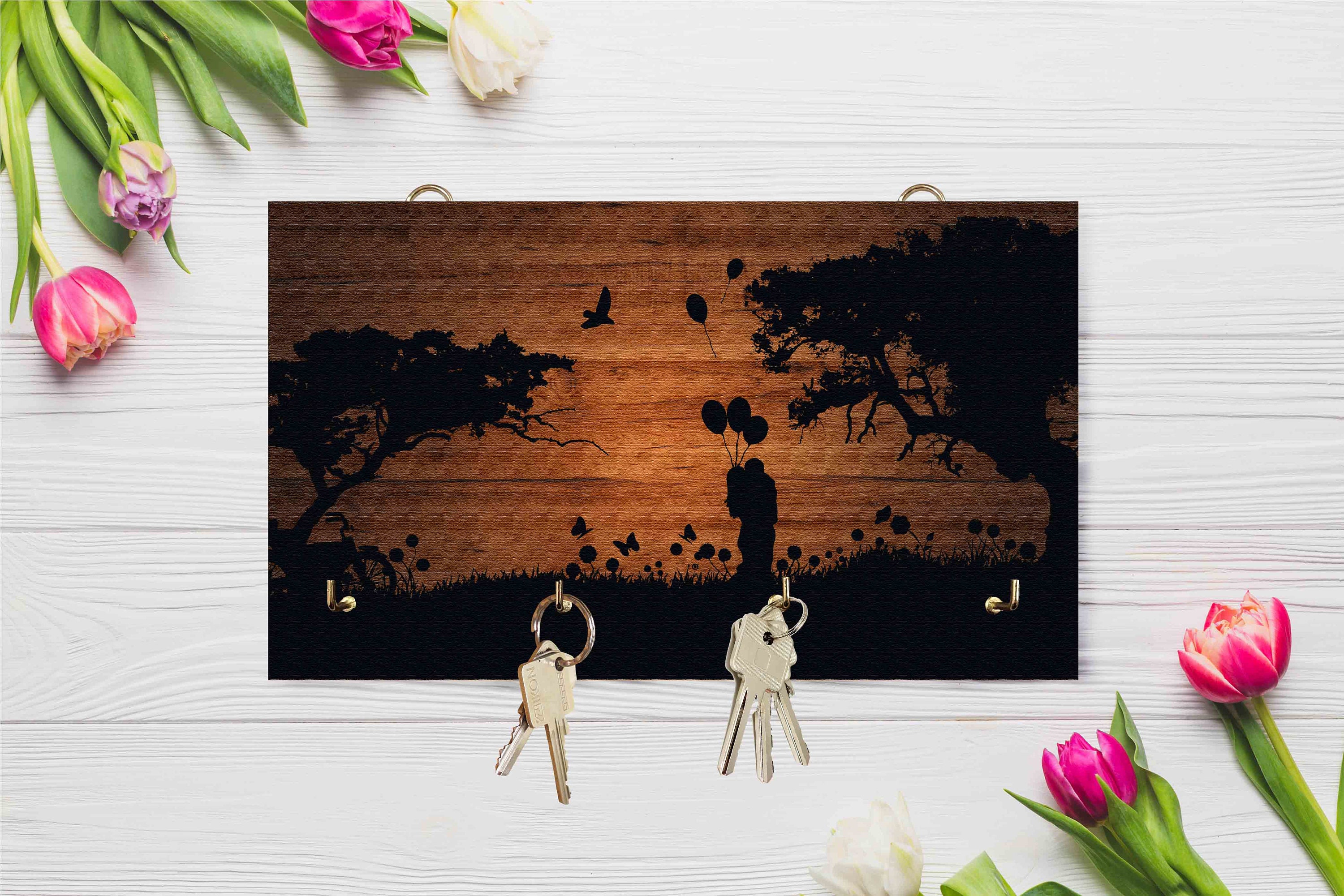 Wall key holder tree key holder for wall key hook couple Etsy