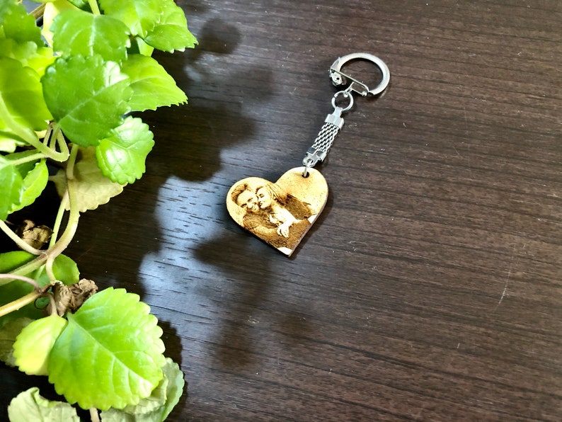 couples keychain engraved keychain heart Personalized wood keychain girl Keychain men Keychain Custom Keychain gift for girl