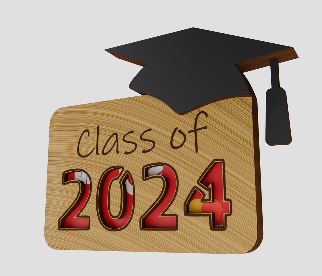 Graduation Gift Card Holder, Class of 2024, End of School Gift SVG ...