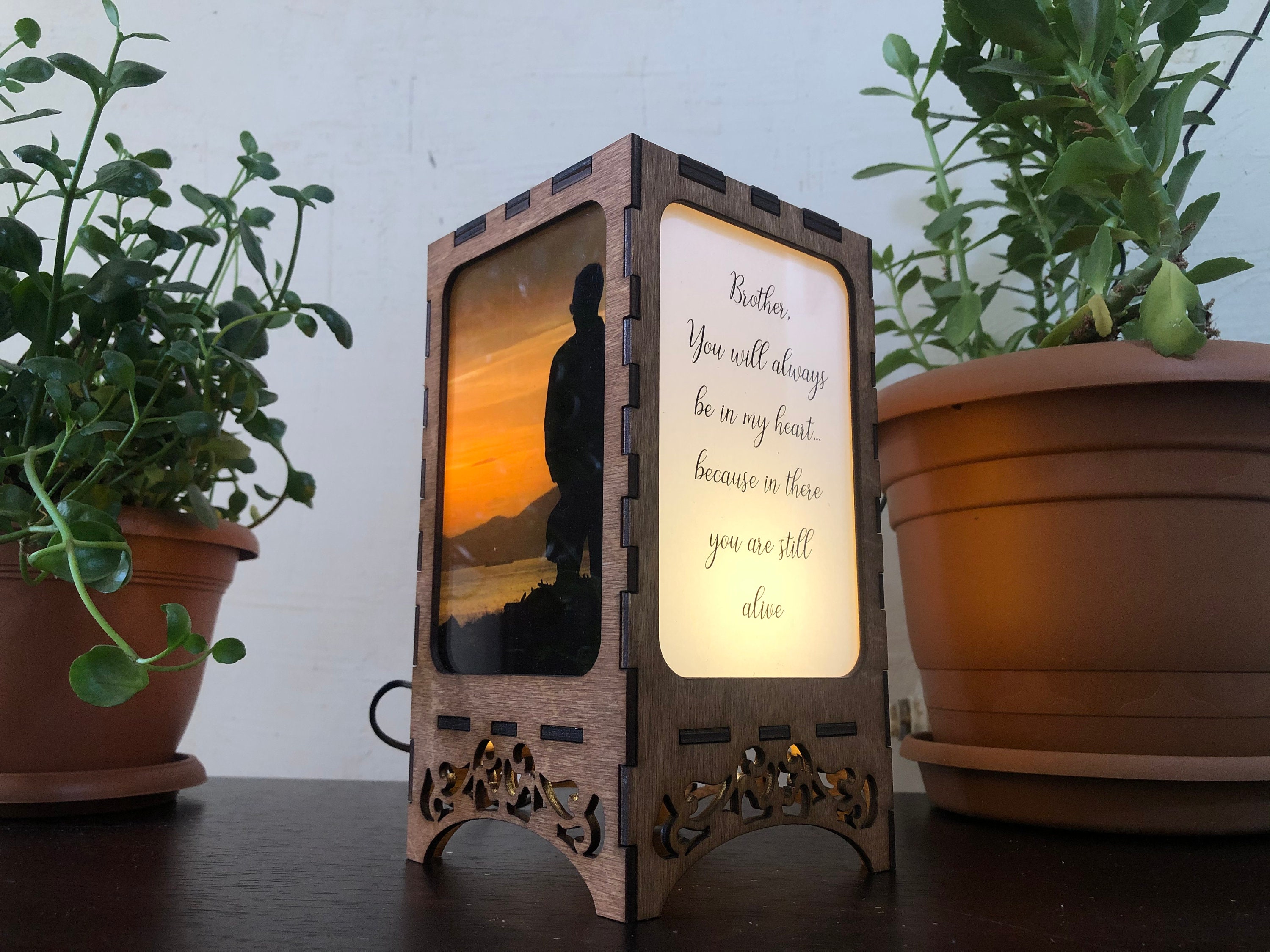 Sympathy Lantern Brother Memorial Lantern / Loss of Brother Etsy