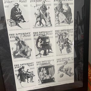 Saturday Evening Post covers Framed ** 25% off