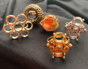 RING BASES  5 styles to choose from ADJUSTABLE  Gold and   nickel  plated