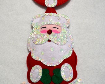 2pc Santa//Reindeer Holiday Winter Door Knob Hanger Decor Christmas Felt #XBB