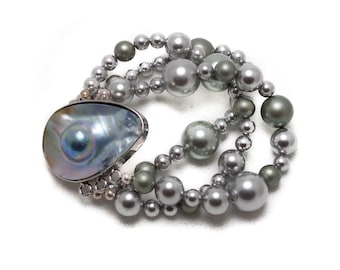 Pearl and Abalone Bracelet