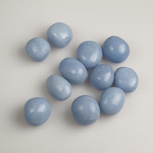 Getrommelde ANGELITE - Getrommelde harde stenen S-M // Getrommelde stenen Engelsteen, angelite