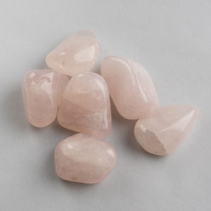 Getrommelter ROSENQUARZ – Chakra-Kristall-Therapiesteine – Steine der Größe S // Trommelsteine Rosenquarz, rosa Quarz