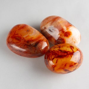 Corniola Pebble lucido - Agata corniola palmstone // Agate Carnelian Pebbles - Palm Stones