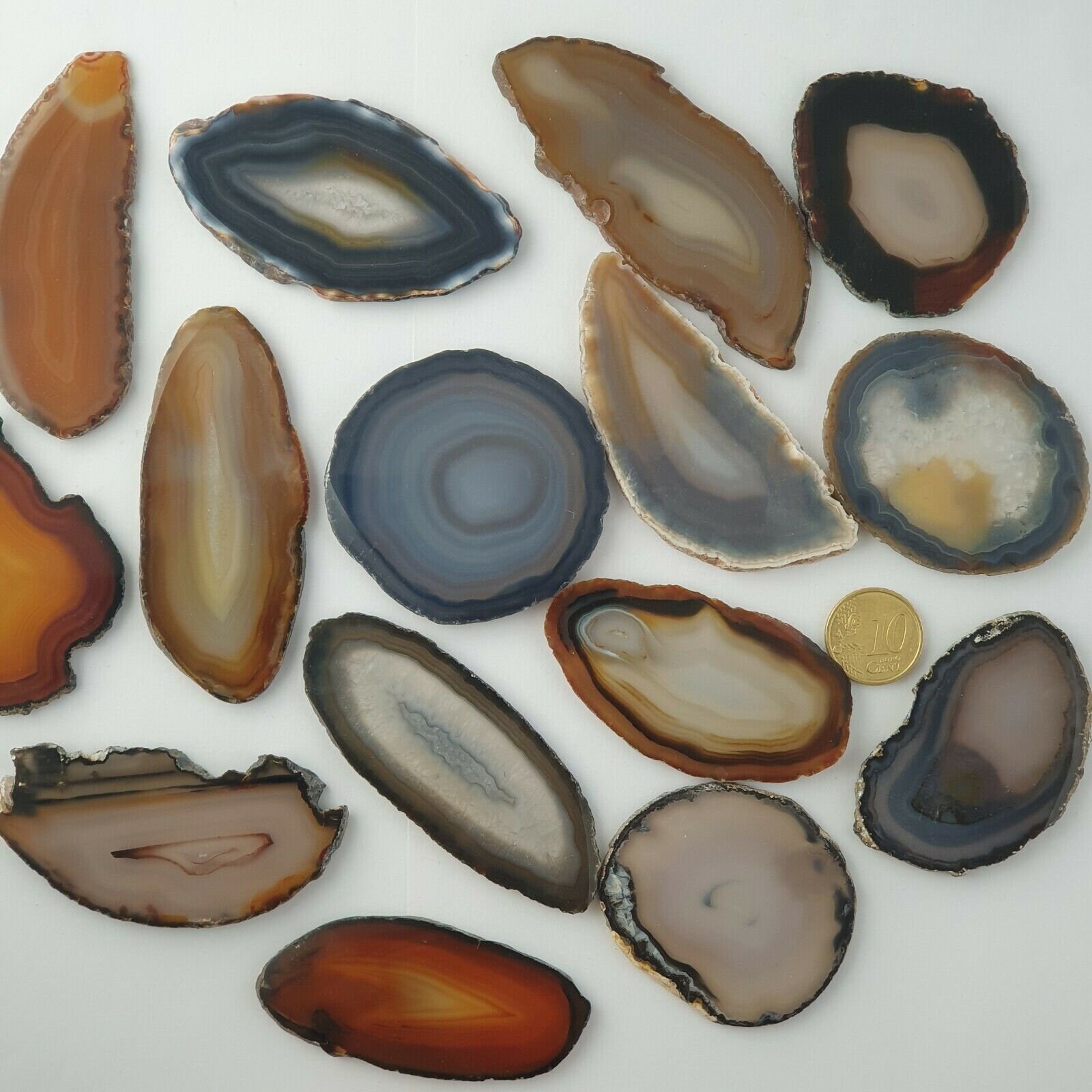 Fette di agata forate, 5 pezzi 30-40 mm Forniture per decorazioni fai-da-te Fetta di pendente in agata assortita Top forato Lotto di fette di agata a forma irregolare naturale multiuso