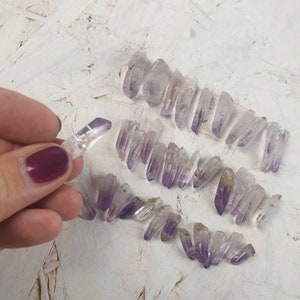Amethyst tip ideal for mounting / small amethyst tips // Amethyst raw tip