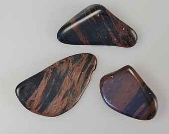 OXIDIAN MAHOGANY Burattato - Chakra Crystal Therapy Stones - M-L size stones // Tumbled Stones mahogany obsidian
