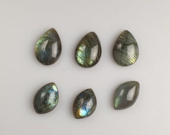 Cabochon Labradorite per bijoux fai da te / Cabochon riflessi cangianti / pietra Multicolore / Con o senza foro // Ring, Pendant - DIY