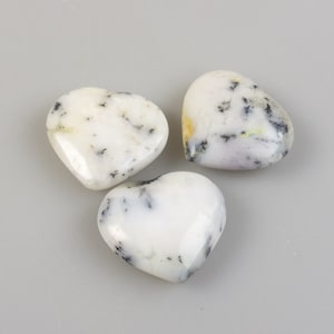 Dendritic Agate Heart - Small Hearts Ideal for Pendants 3/4 cm // small natural agate heart stone, pendant Diy