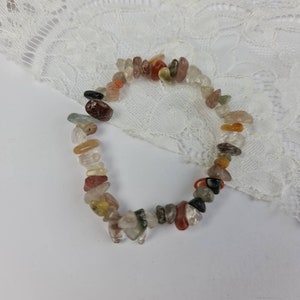 Elastic Chips Bracelet Variety Quartz / Natural Semiprecious Stones Bracelet // Semiprecious Stones Bracelet Quartz
