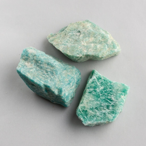 Raw Amazonite Chakra Stone Crystal Healing Raw Amazonite Etsy