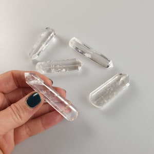 Quartz massager tip for reflexology and treatments - clear quartz - rock crystal // Quartz, Tip, Prism