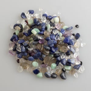 Pietre dure sfuse per decorare, mini burattato misto (100 g) // Semiprecious hard stones to decorate