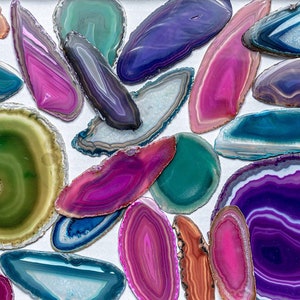 Many Colors Agate Slices // bellissime fette di Agata 5-9 cm - colori mix fette d'agata