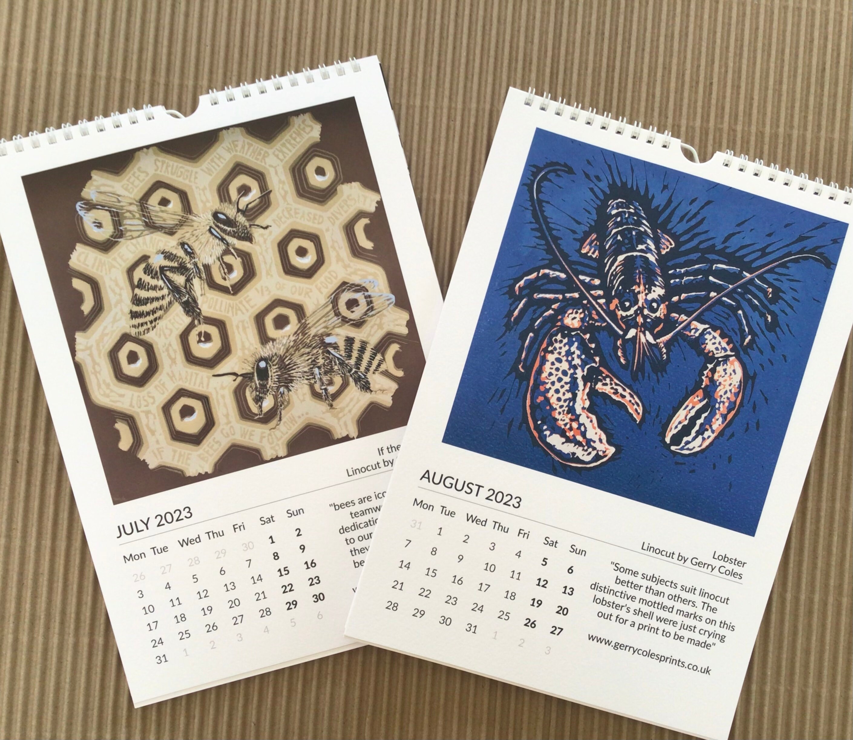 2023 Wall Calendar Linocut Calendar Art Calendar 2023 Etsy UK